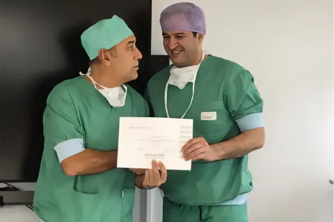 Advanced Bariatric Surgery Course with Professor Bruno Dillemans in Belgium, attended by a group of esteemed obesity surgery professors from Iran — 5