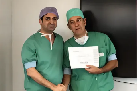 Advanced Bariatric Surgery Course with Professor Bruno Dillemans in Belgium, attended by a group of esteemed obesity surgery professors from Iran — 4