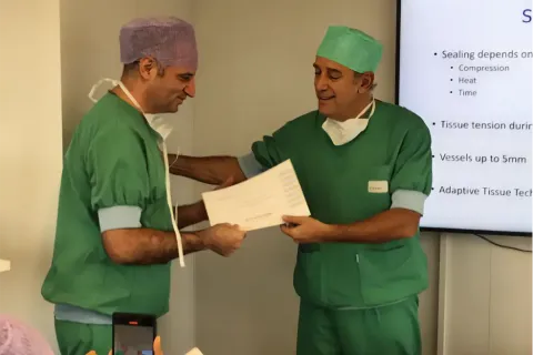 Advanced Bariatric Surgery Course with Professor Bruno Dillemans in Belgium, attended by a group of esteemed obesity surgery professors from Iran — 3