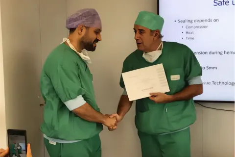 Advanced Bariatric Surgery Course with Professor Bruno Dillemans in Belgium, attended by a group of esteemed obesity surgery professors from Iran — 2