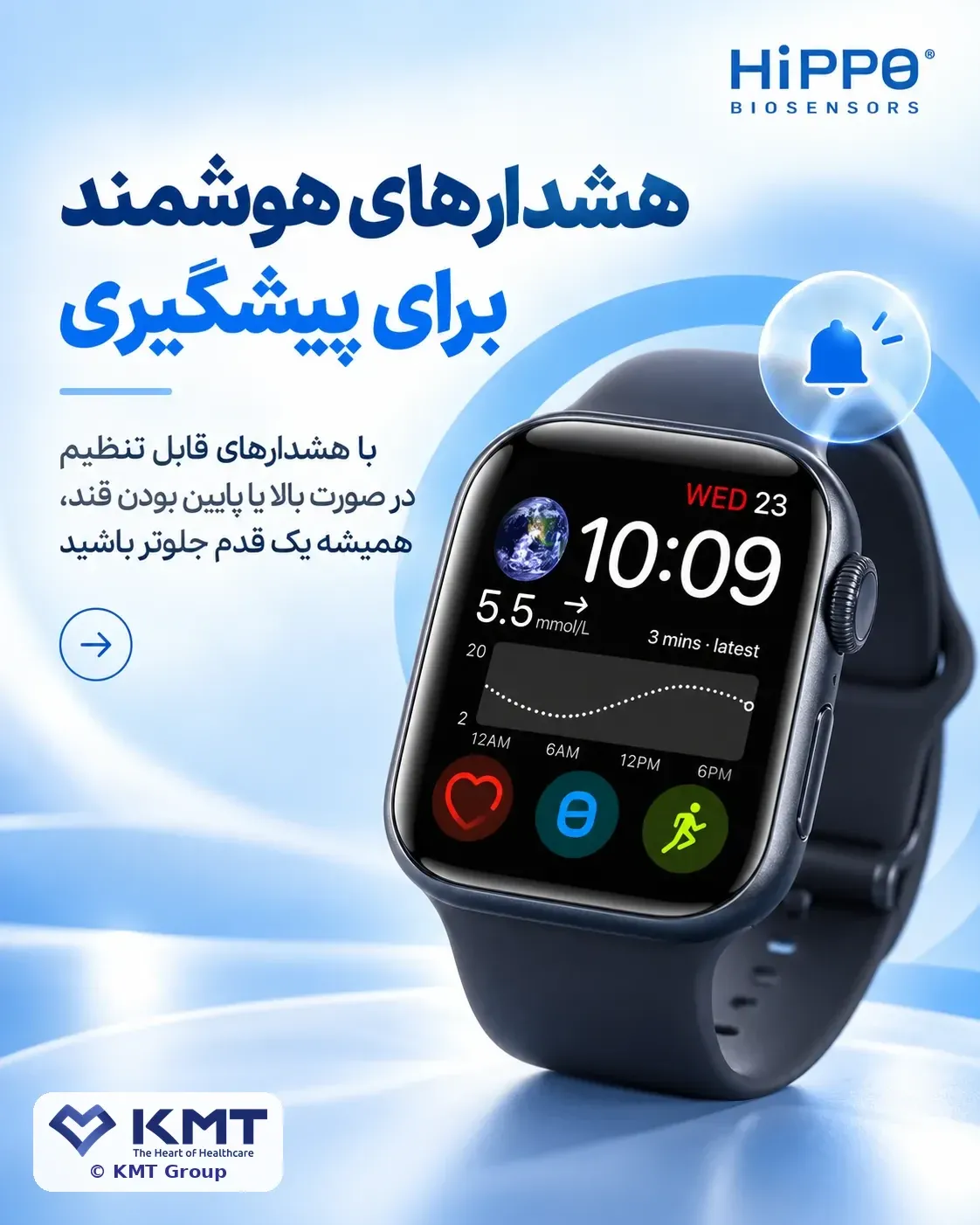 هشدارهای هوشمند قند بالا و پایین