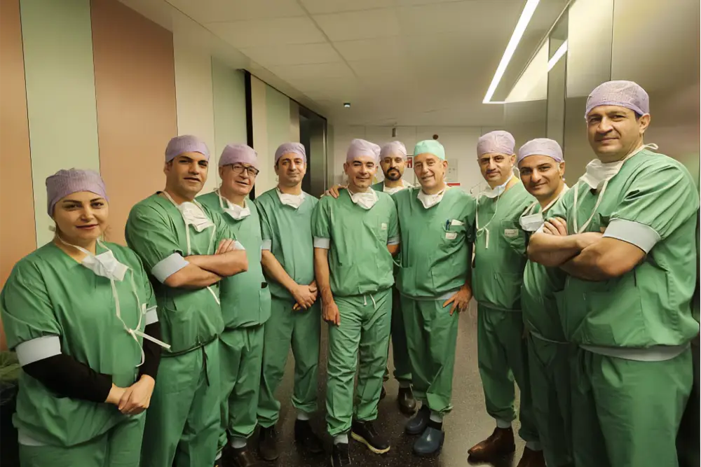 Advanced Bariatric Surgery Course with Professor Bruno Dillemans in Belgium, attended by a group of esteemed obesity surgery professors from Iran